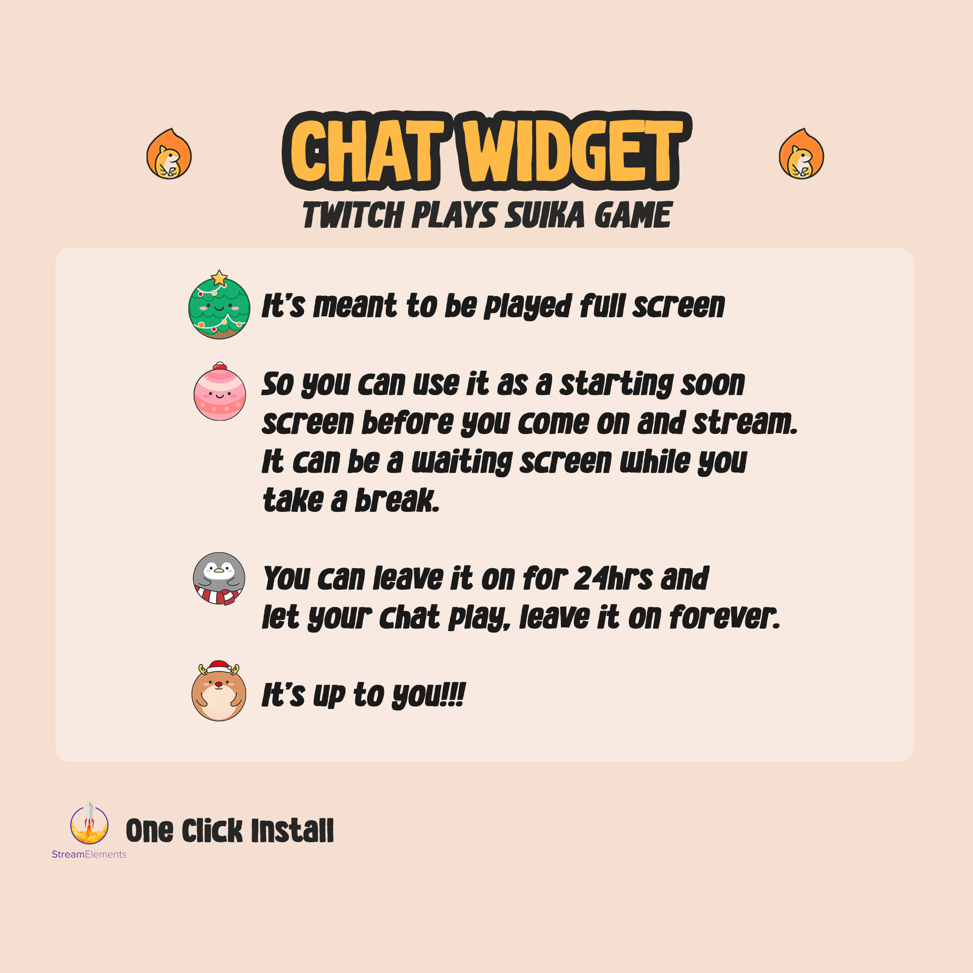 Twitch Plays Suika Game - Chat Game Widget