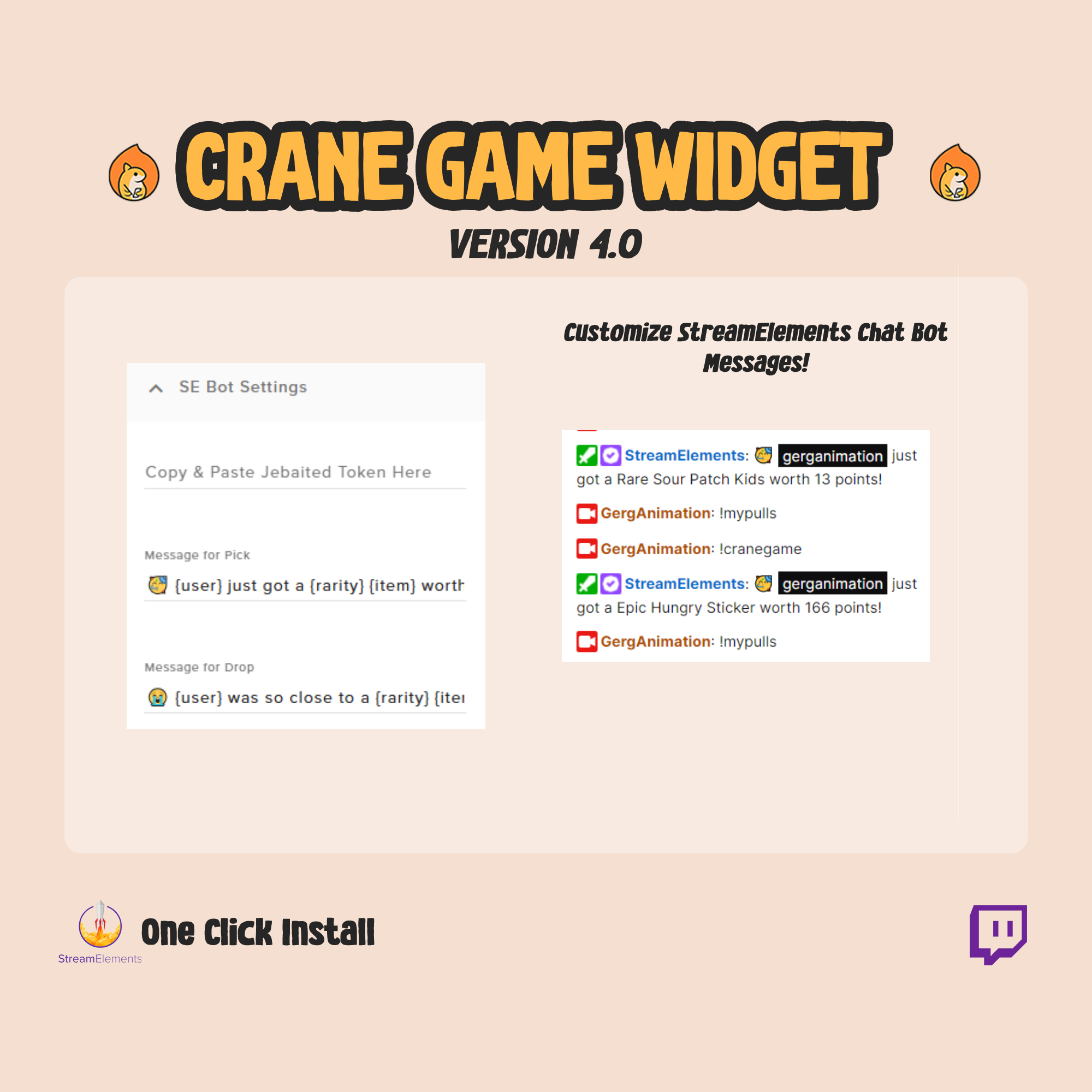 Twitch Chat Crane Game - Claw Game Gashapon for Live Streaming