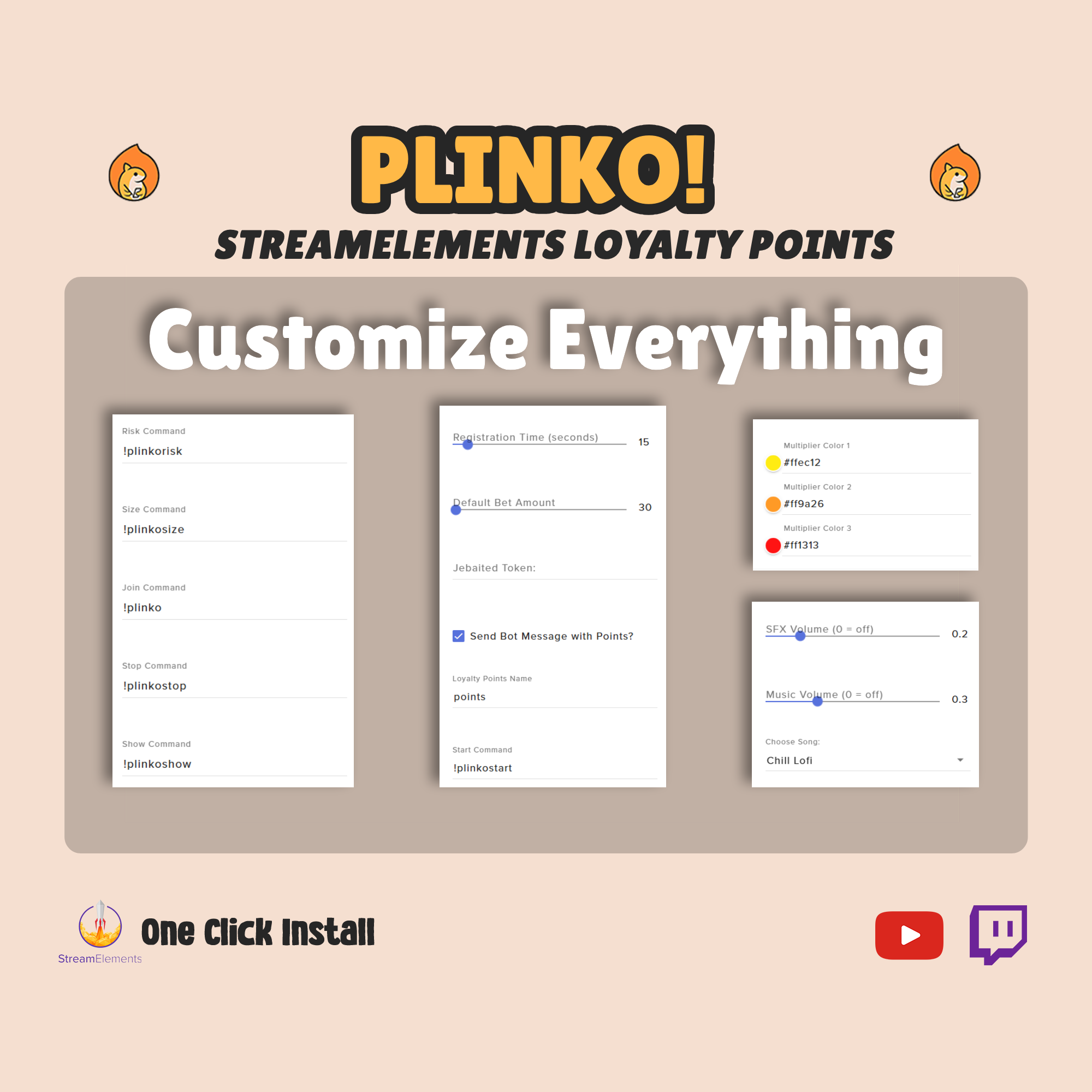 Twitch Plinko Game - Chat Casion StreamElement Loyalty Points
