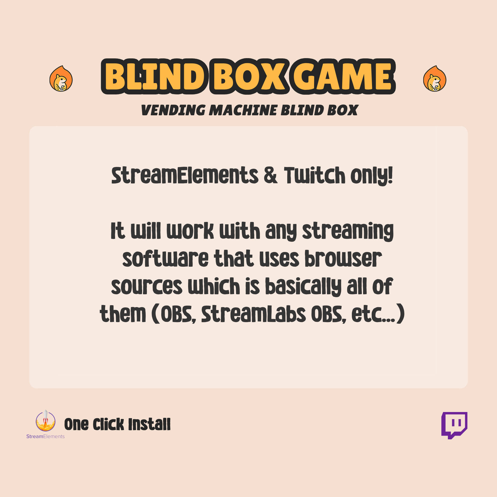 Twitch Blind Box Vending Machine Widget - Labubu Style Blind Box Chat Game