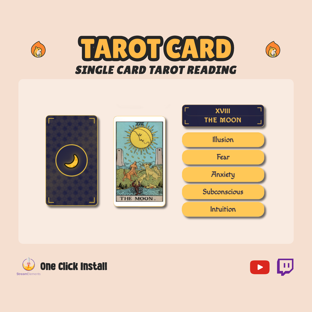 Single Tarot Card Reading Twitch Widget