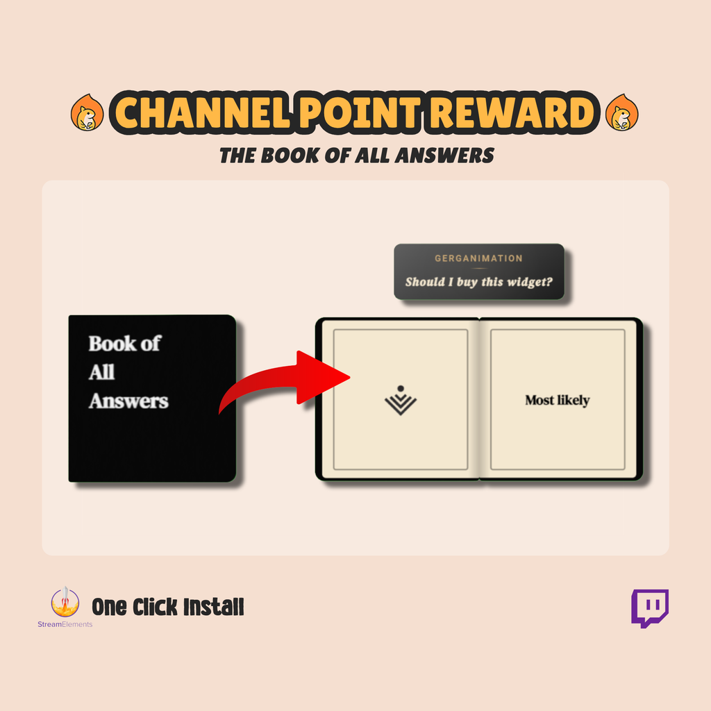 The Book of All Answers - Fortune Teller Twitch Chat Widget