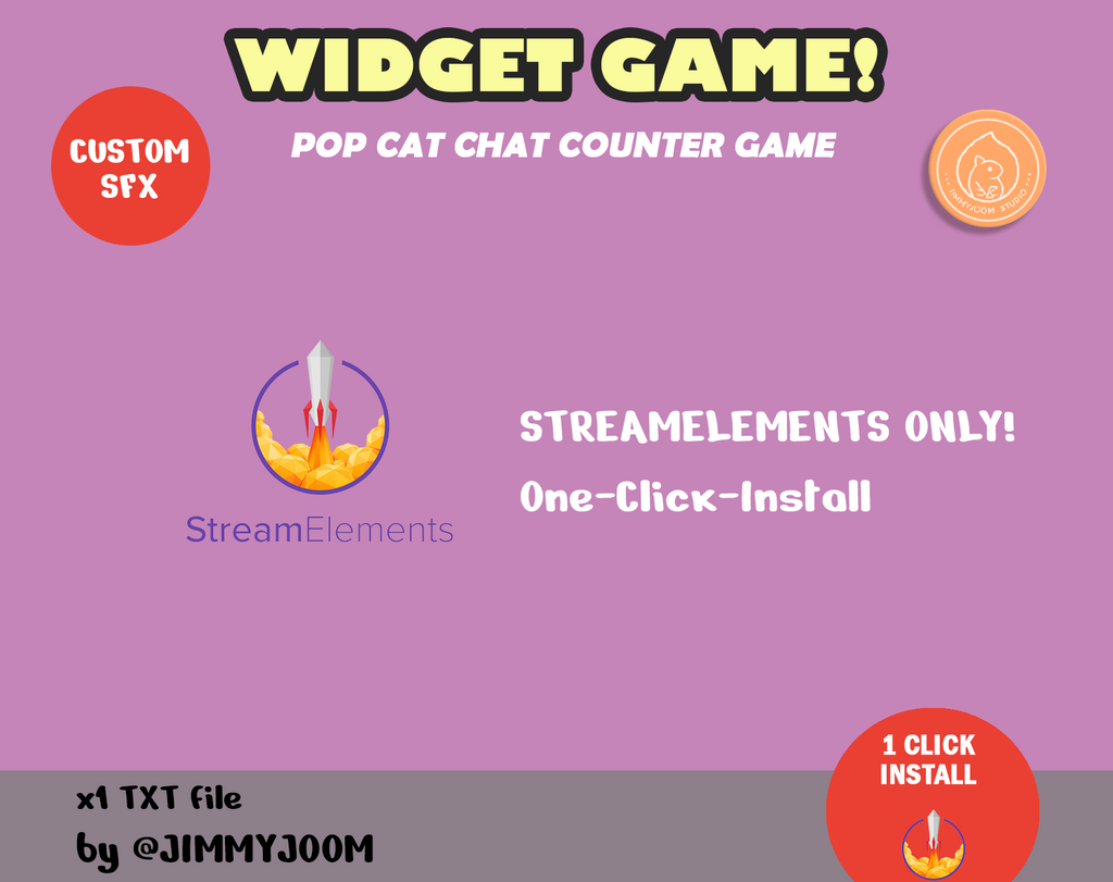 Pop Cat Counter Widget