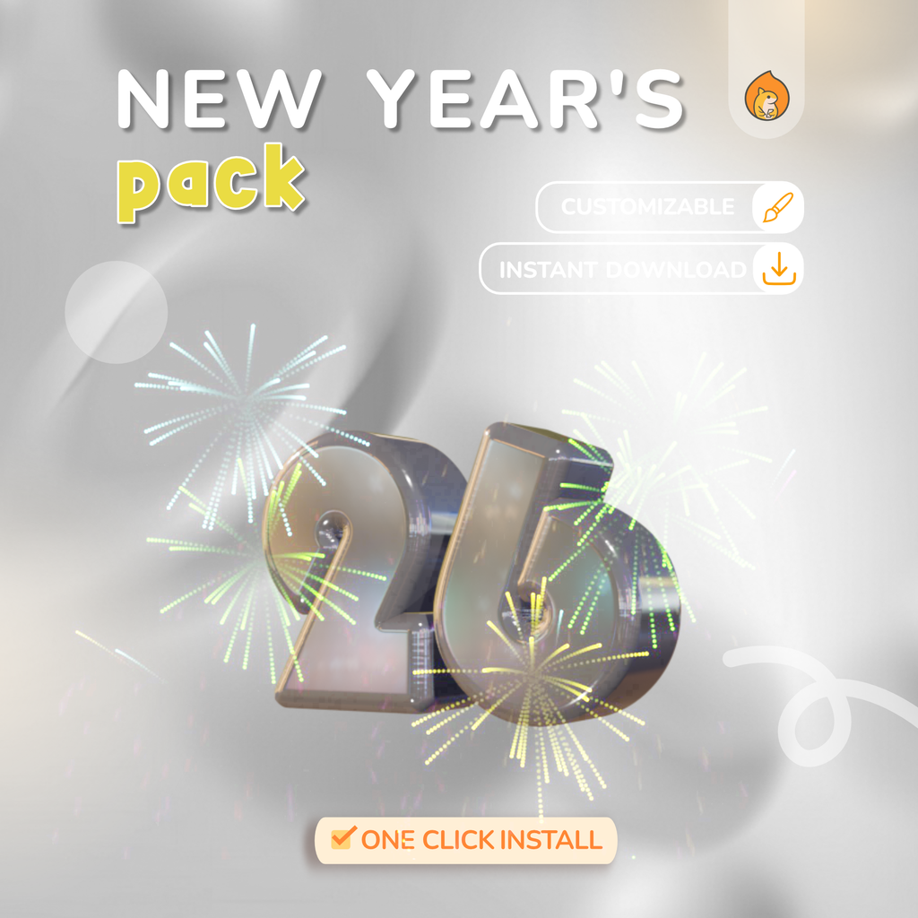 New Year's Eve Just Chatting Overlay Pack