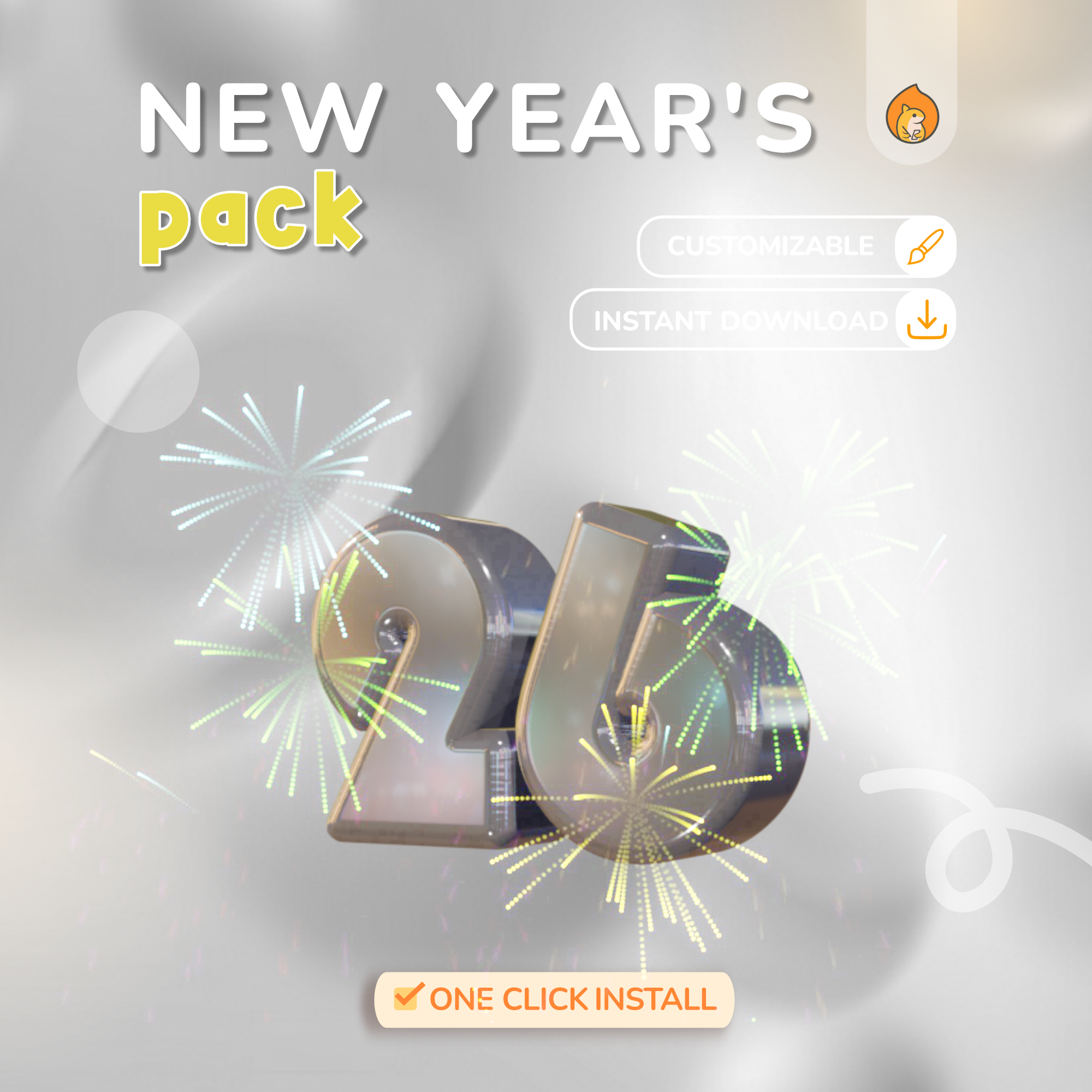 New Year's Eve Just Chatting Overlay Pack