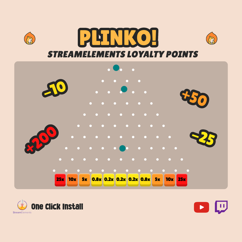 Twitch Plinko Game - Chat Casion StreamElement Loyalty Points