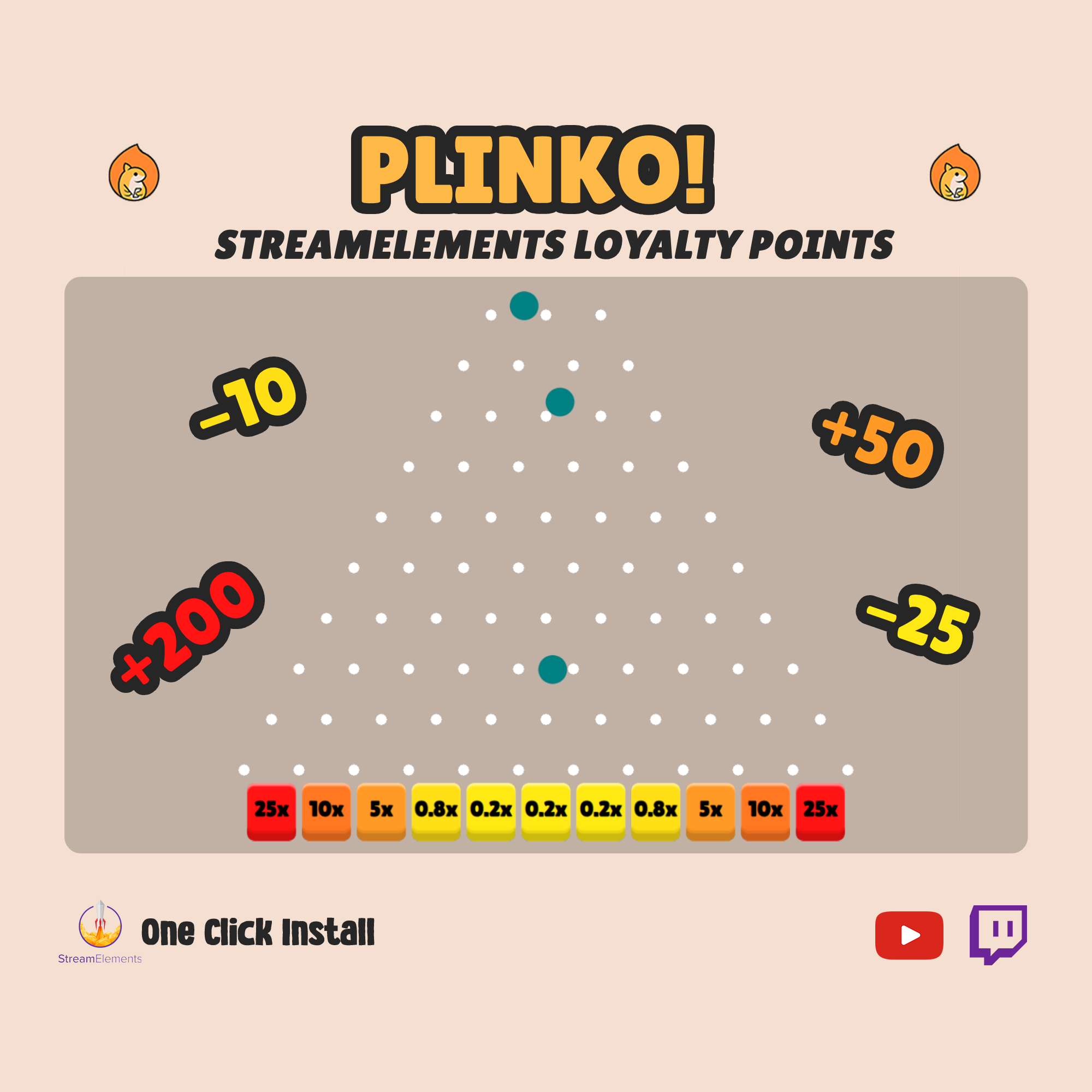 Twitch Plinko Game - Chat Casion StreamElement Loyalty Points