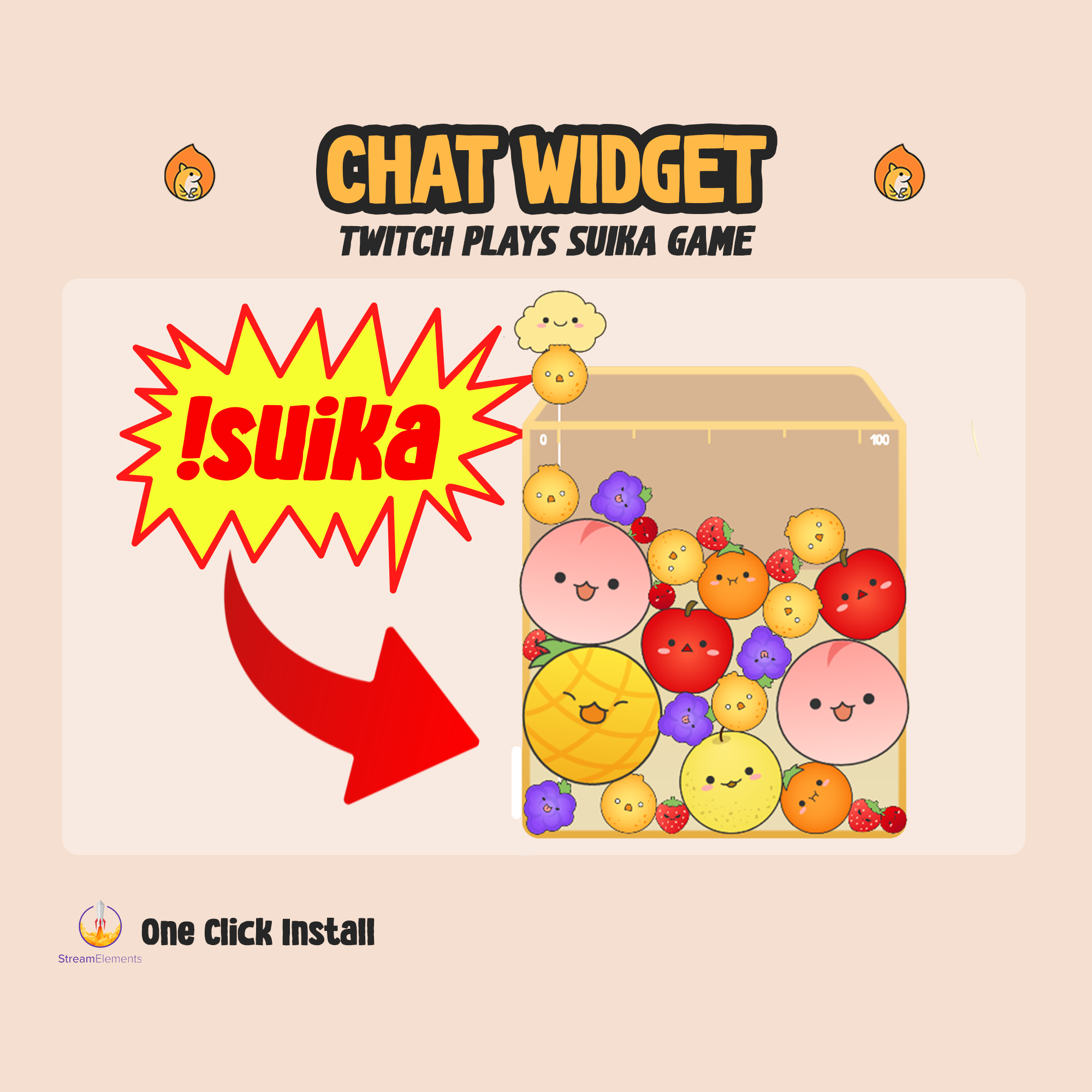Twitch Plays Suika Game - Chat Game Widget