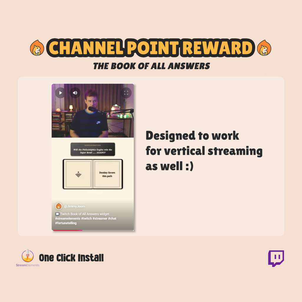 The Book of All Answers - Fortune Teller Twitch Chat Widget