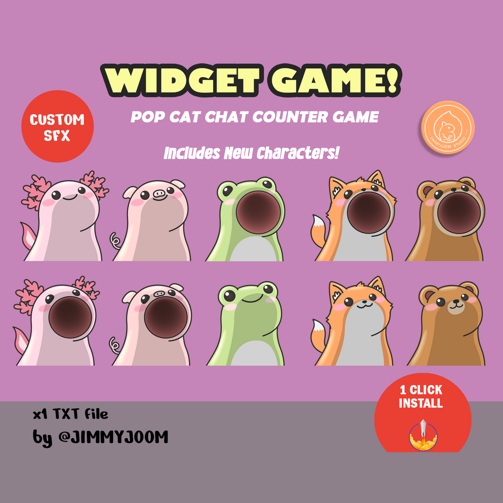 Pop Cat Counter Widget