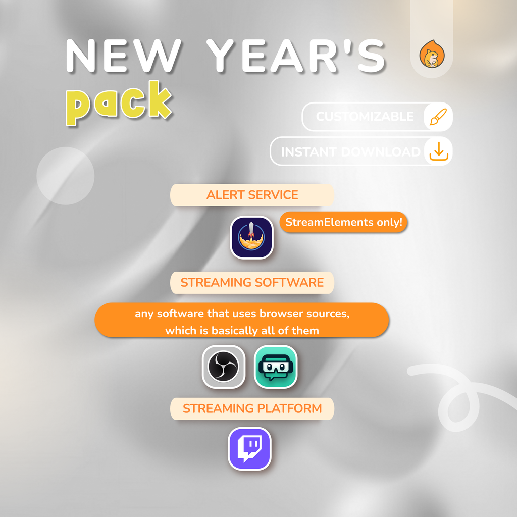 New Year's Eve Just Chatting Overlay Pack