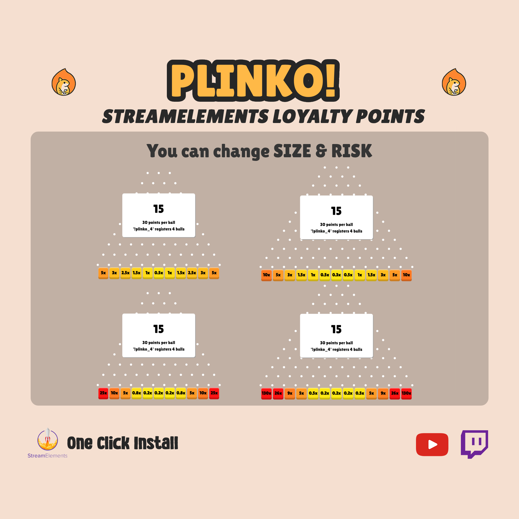 Twitch Plinko Game - Chat Casion StreamElement Loyalty Points
