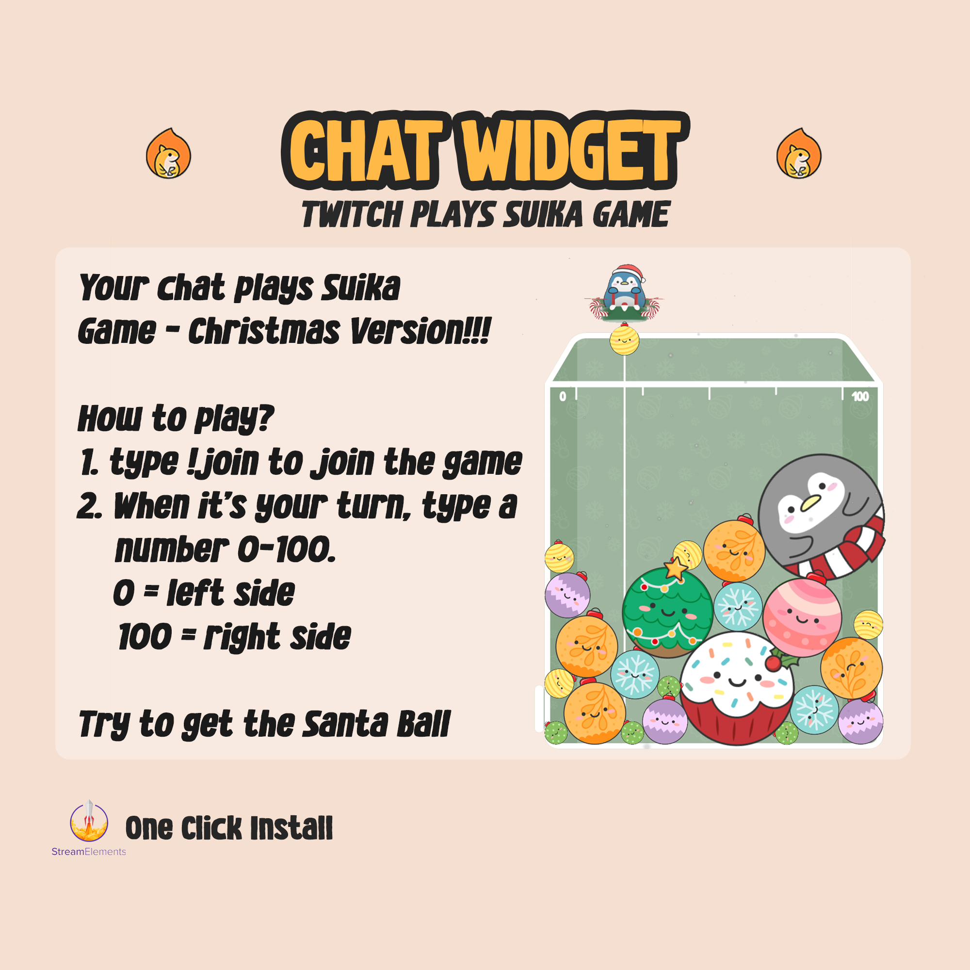 Twitch Plays Suika Game - Chat Game Widget