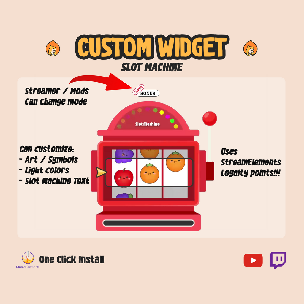 Twitch Casino Slot Machine using StreamElements Loyalty Points