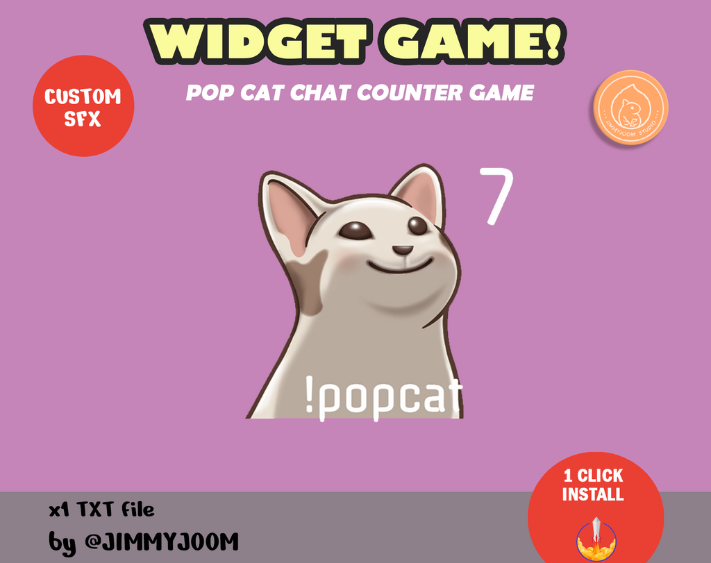 Pop Cat Counter Widget
