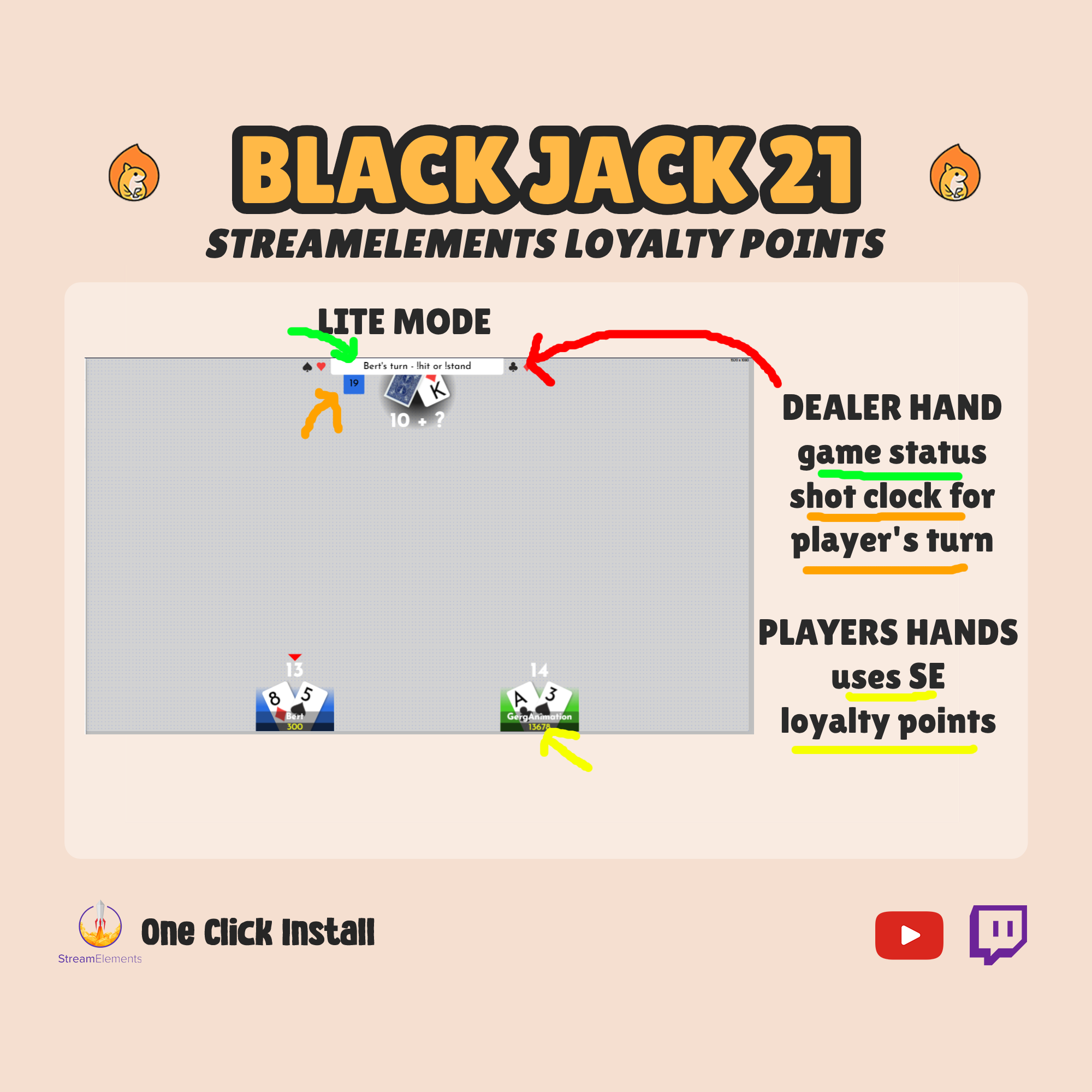 Twitch Plays Black Jack Widget - YouTube