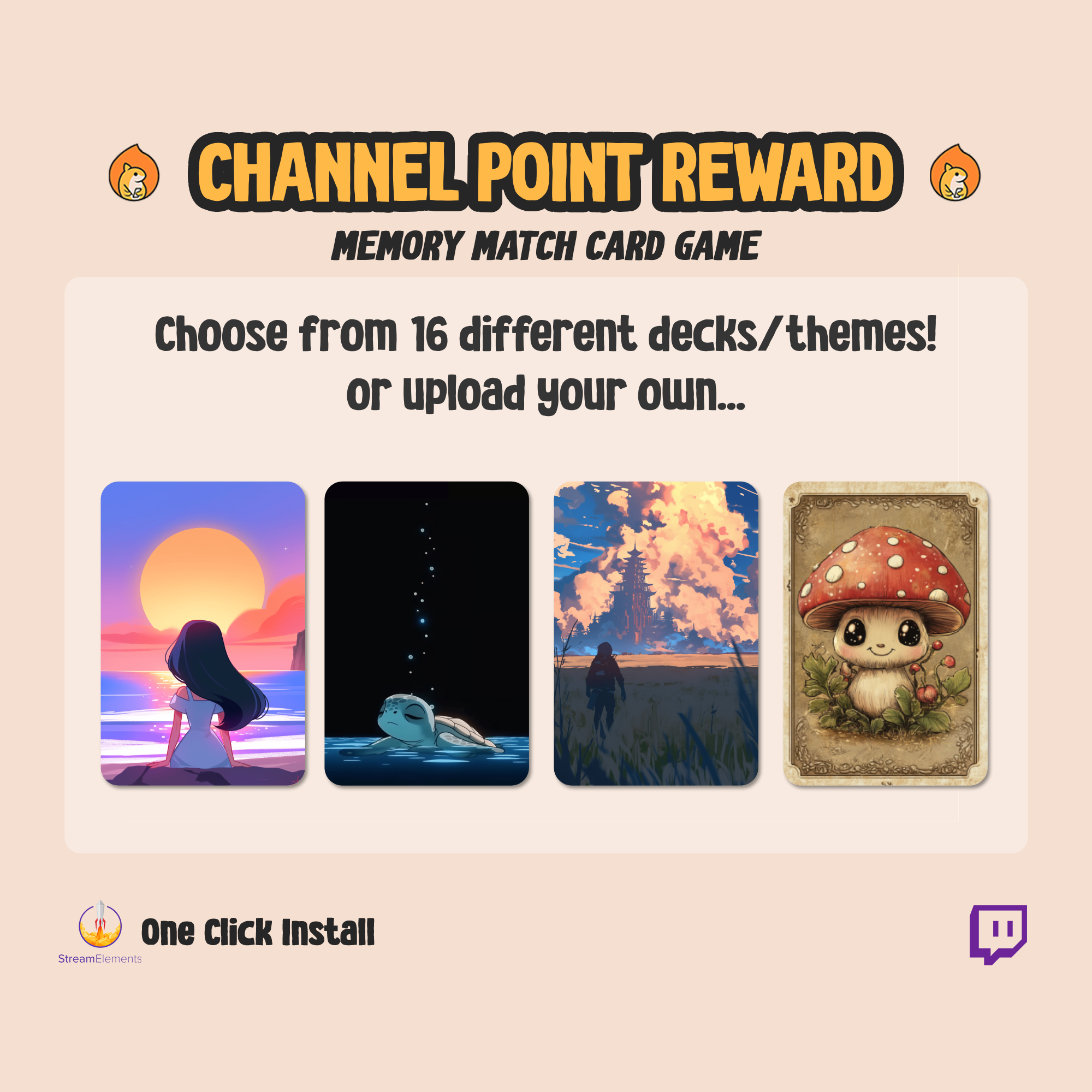 Memory Card Match Game - Twitch Chat Plays