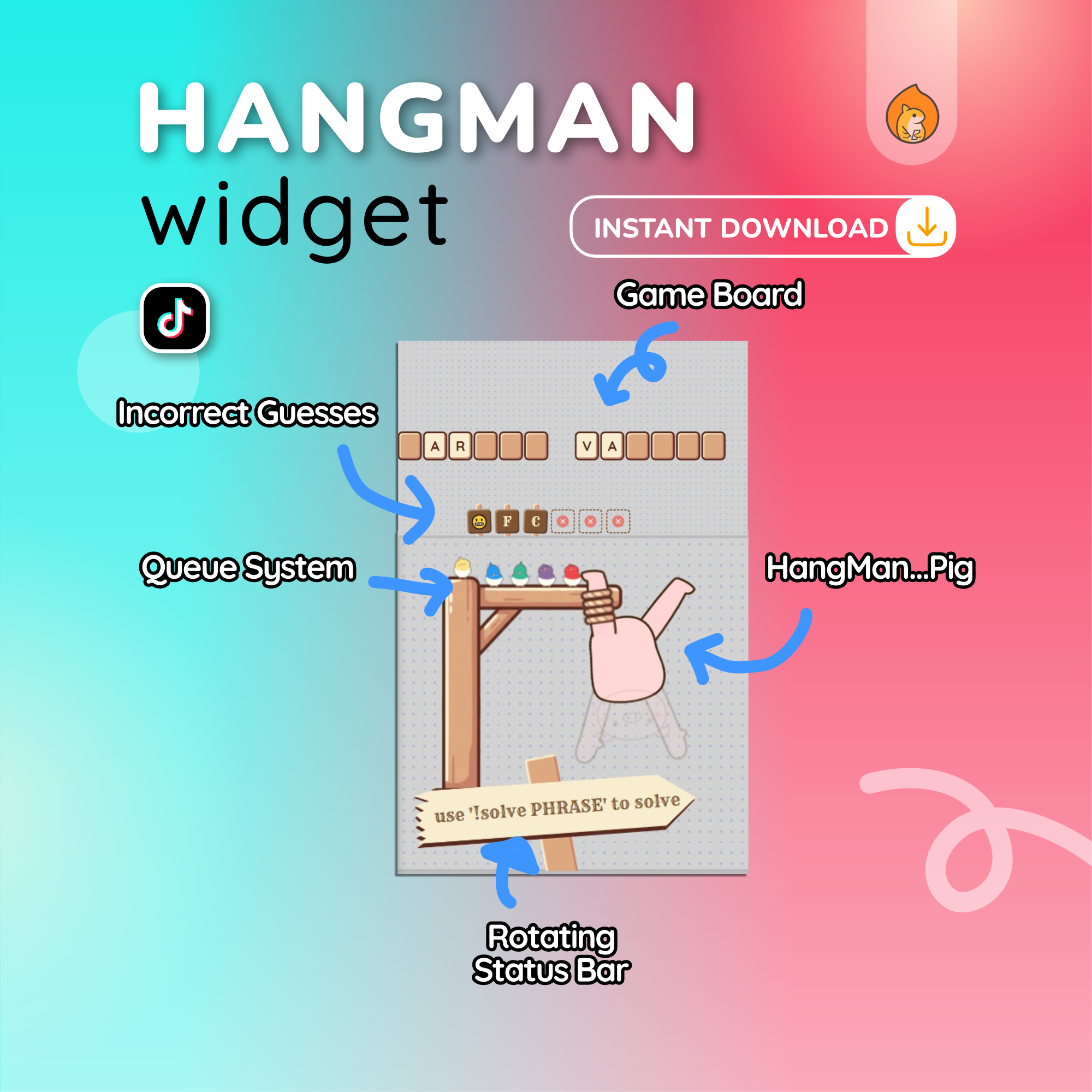 TikTok Live Hangman Interactive Game
