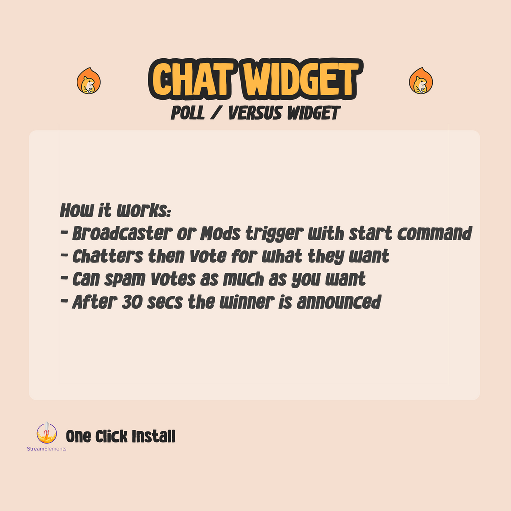 Chat Poll Widget - Versus Chat Poll