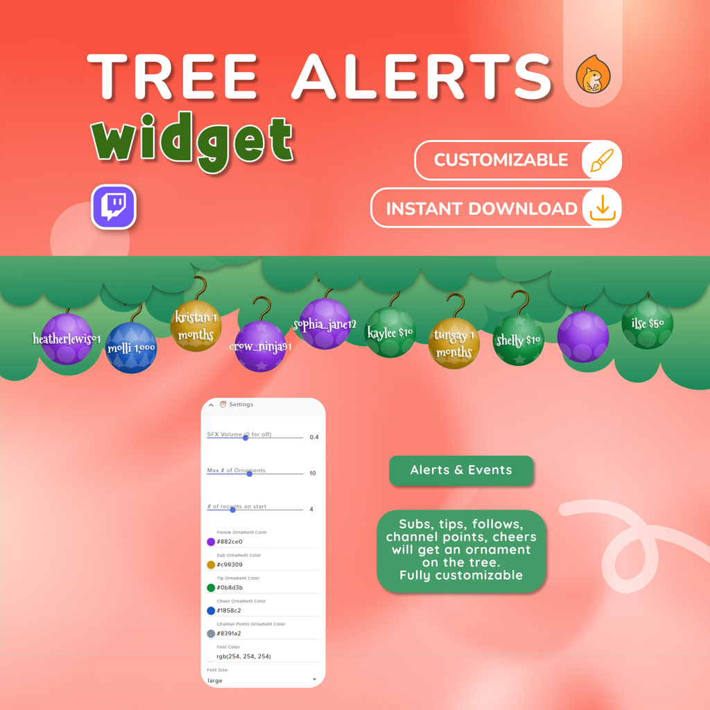 Animated Christmas Tree Ornament Alerts & Events