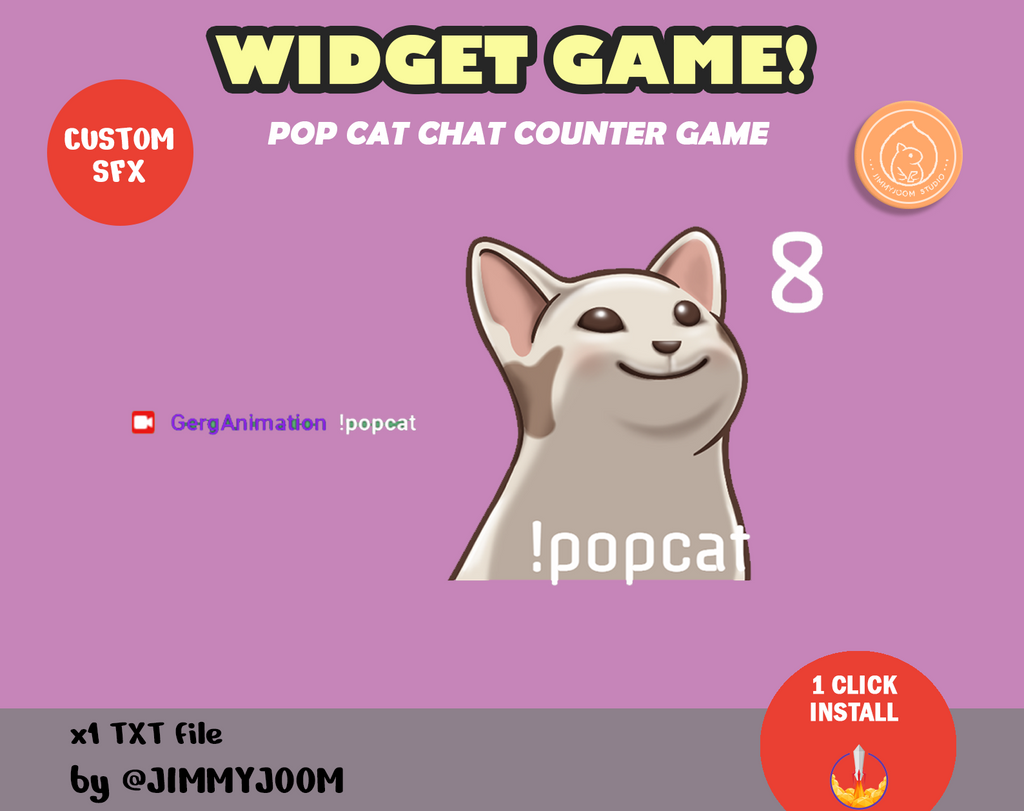 Pop Cat Counter Widget