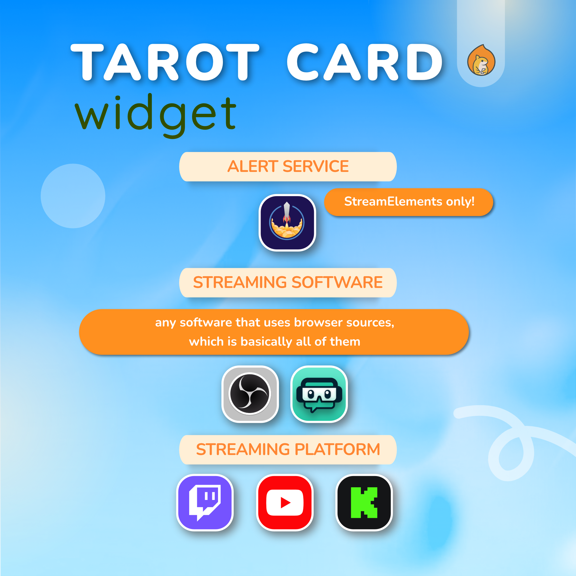 Single Tarot Card Reading Twitch Widget