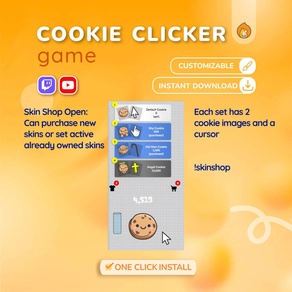 Cookie Clicker Twitch Game Widget - YouTube Live Stream Widget