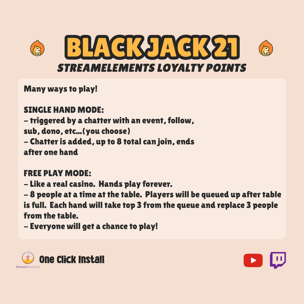 Twitch Plays Black Jack Widget - YouTube