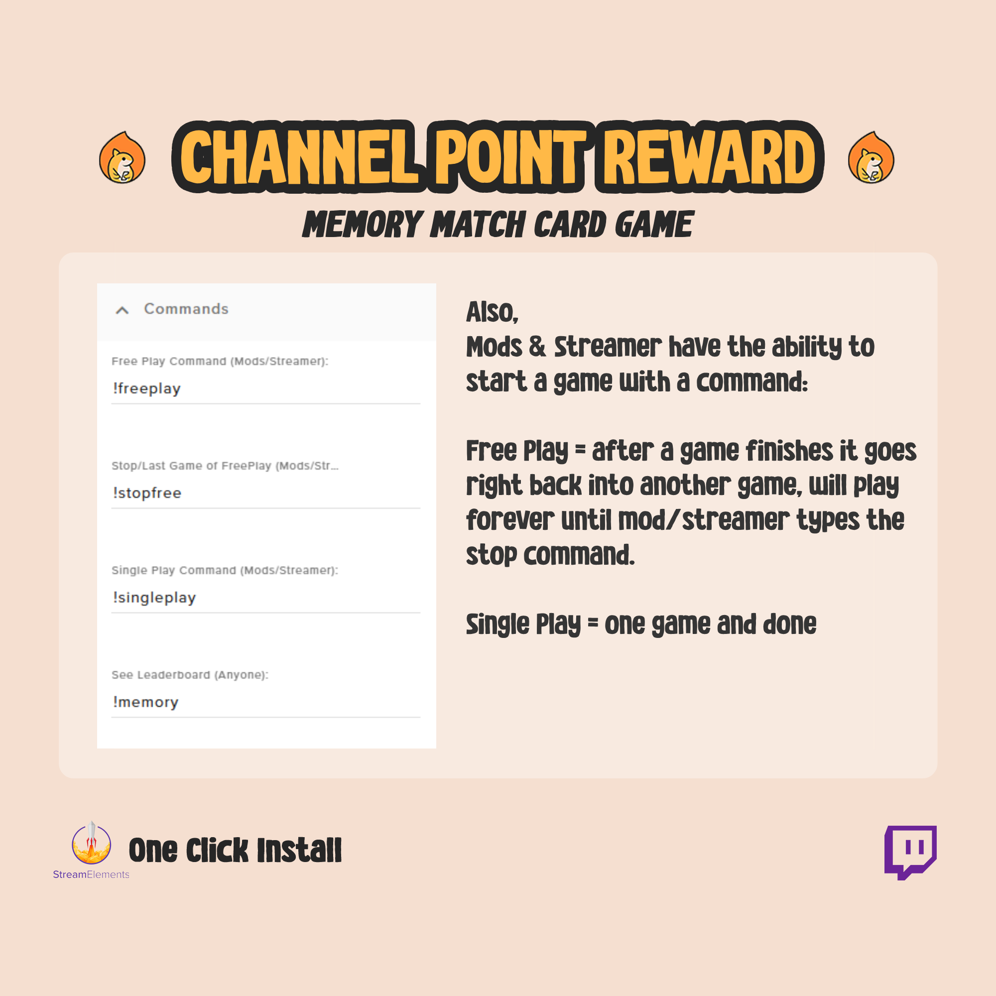 Memory Card Match Game - Twitch Chat Plays