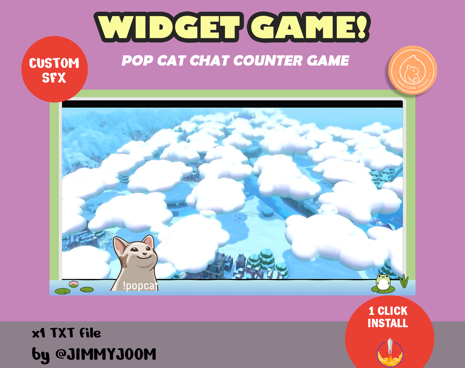 Pop Cat Counter Widget