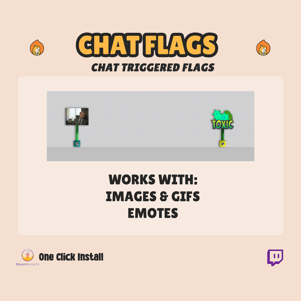 Chat Triggered Flags - Twitch Chat Widget