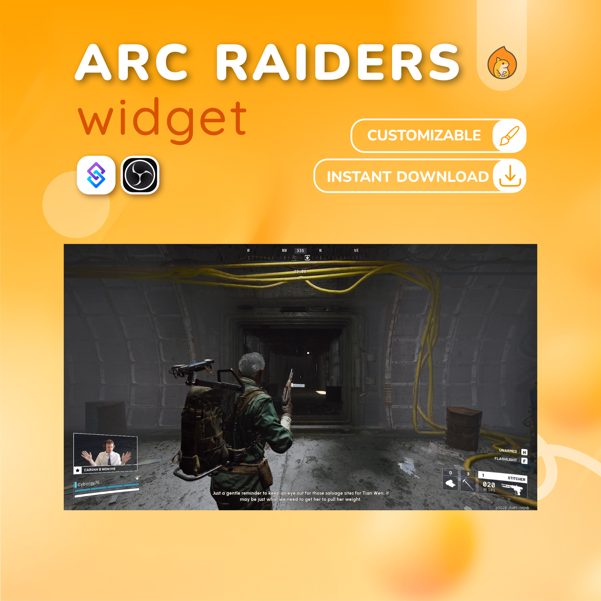 ARC Raiders Webcam & StreamerBot Elevator Scene