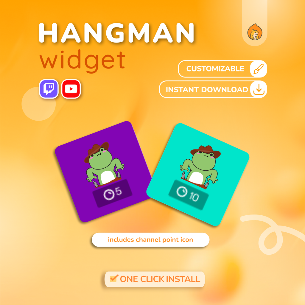 Hangman Twitch Overlay Game - YouTube Custom Widget