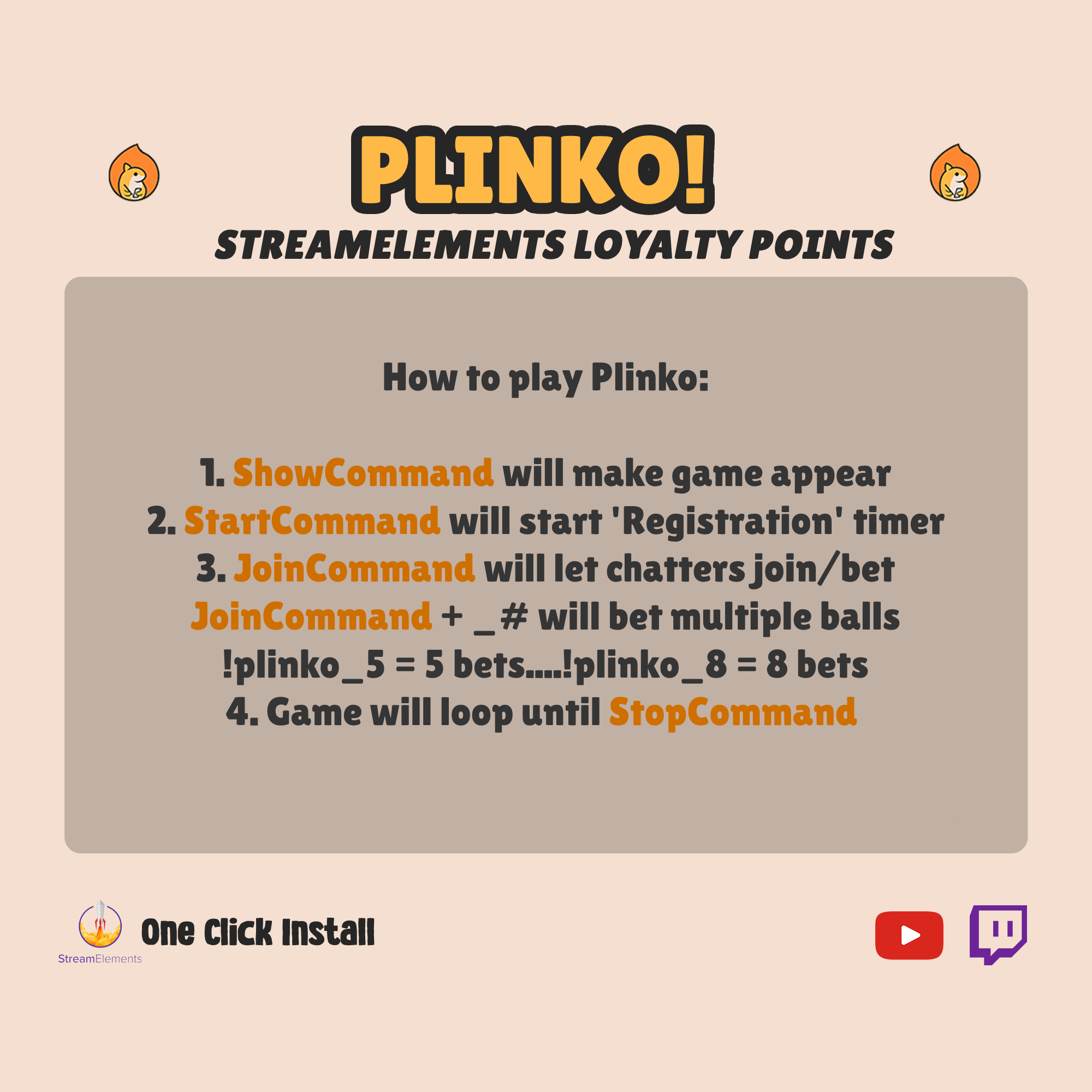 Twitch Plinko Game - Chat Casion StreamElement Loyalty Points