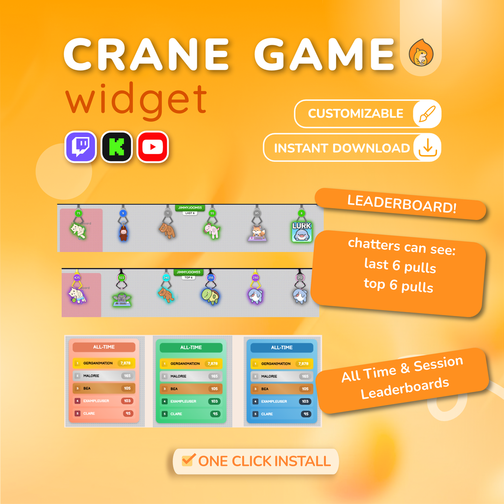 Twitch Chat Crane Game - Claw Game Gashapon for Live Streaming