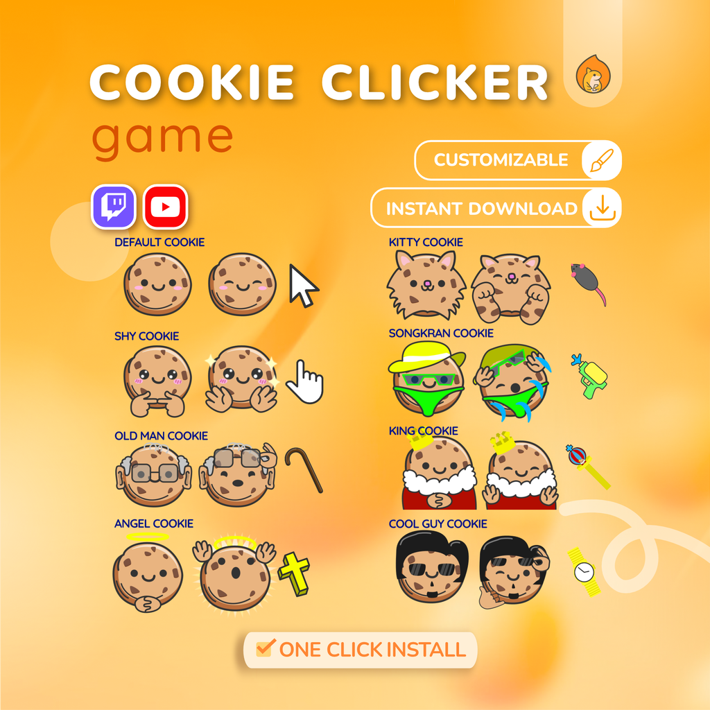 Cookie Clicker Twitch Game Widget - YouTube Live Stream Widget