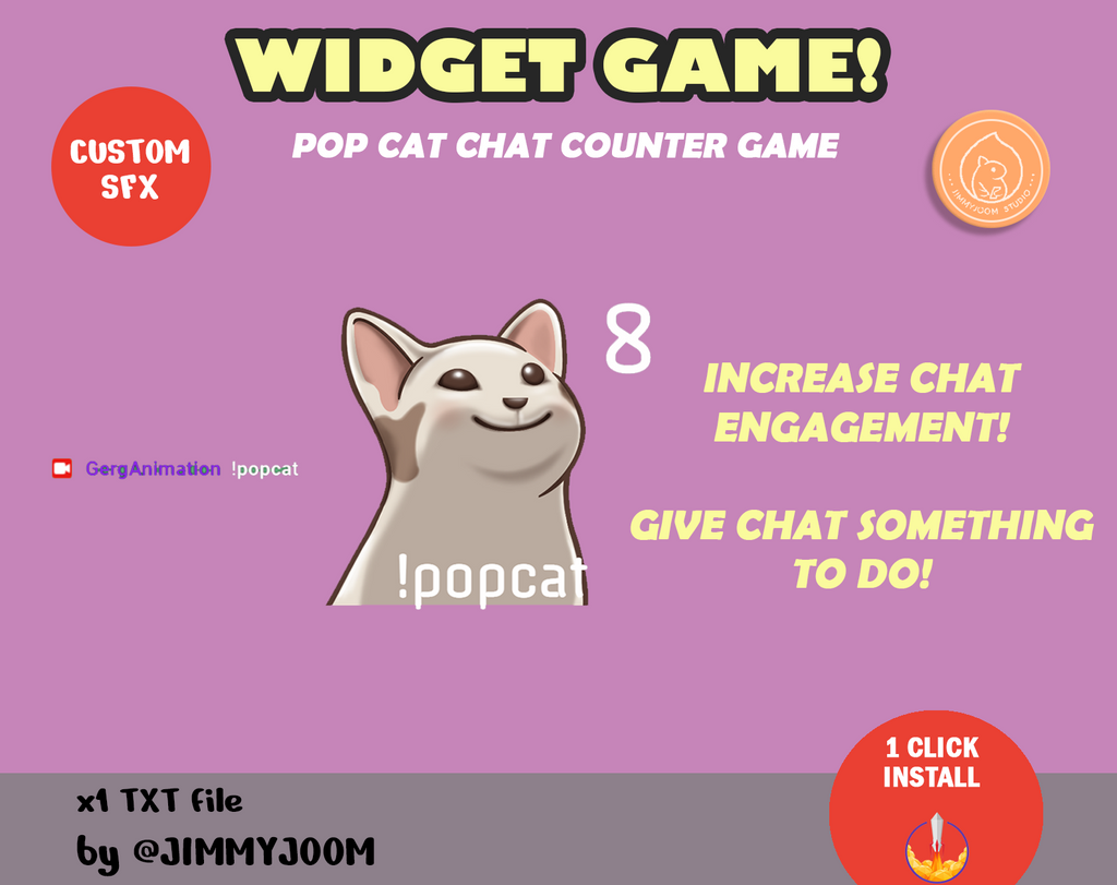 Pop Cat Counter Widget
