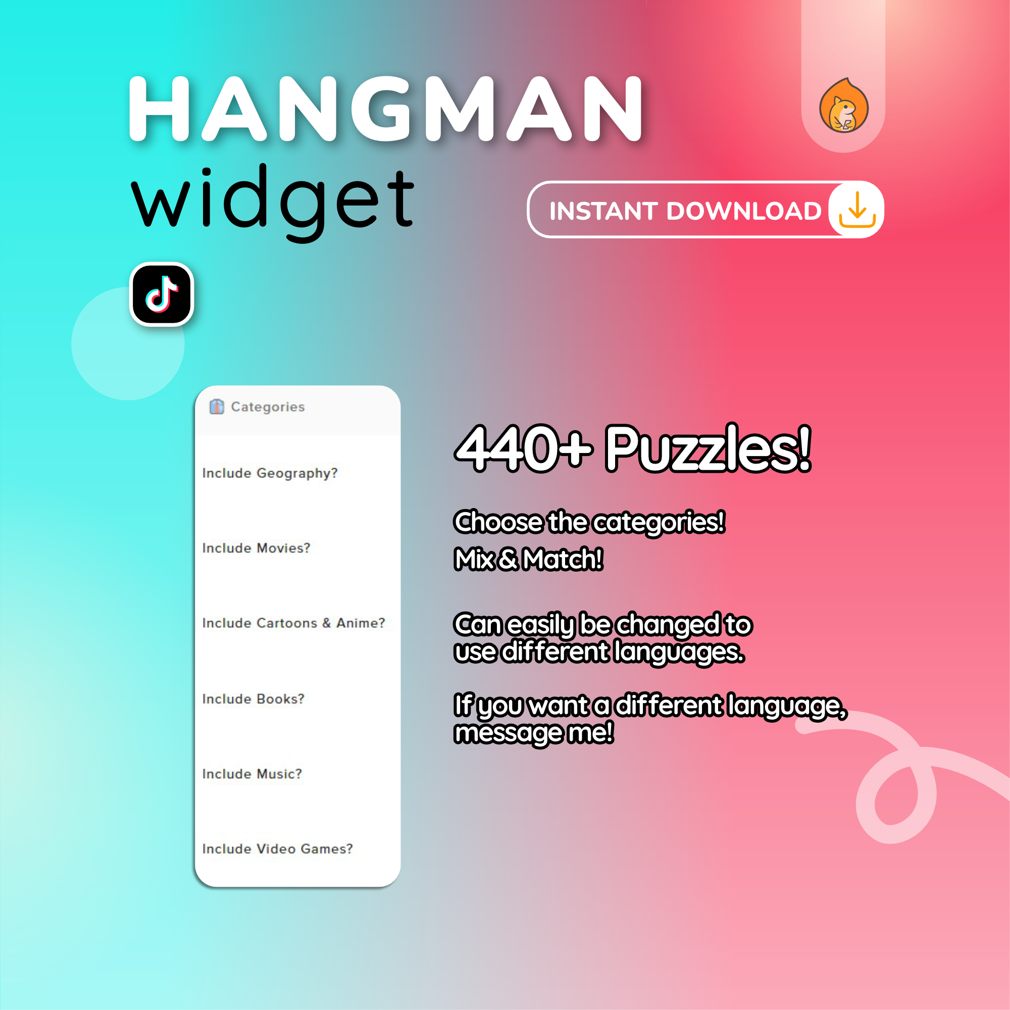 TikTok Live Hangman Interactive Game