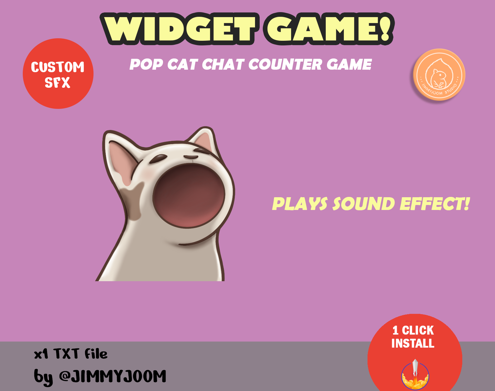 Pop Cat Counter Widget