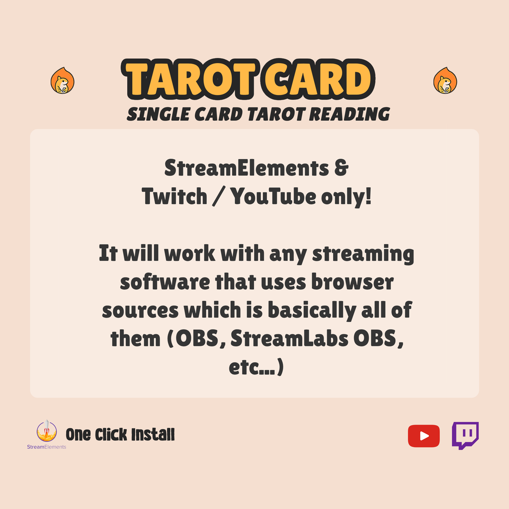Single Tarot Card Reading Twitch Widget