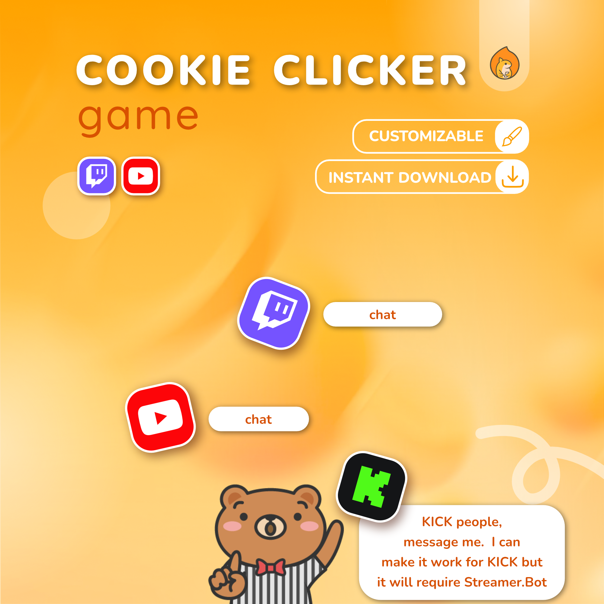 Cookie Clicker Twitch Game Widget - YouTube Live Stream Widget