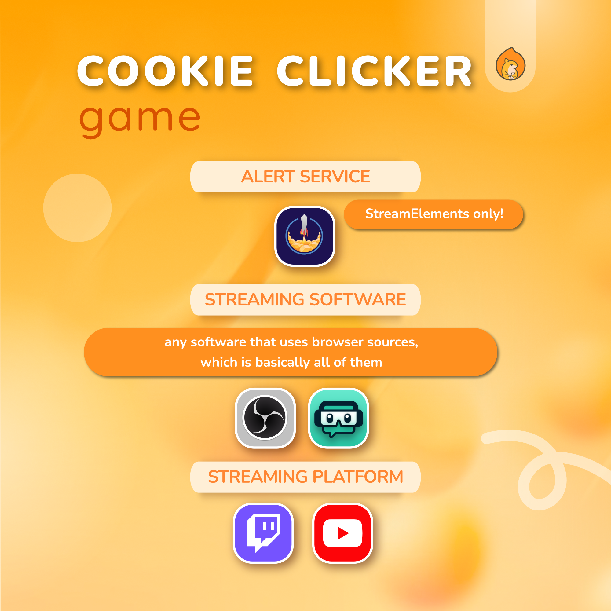 Cookie Clicker Twitch Game Widget - YouTube Live Stream Widget
