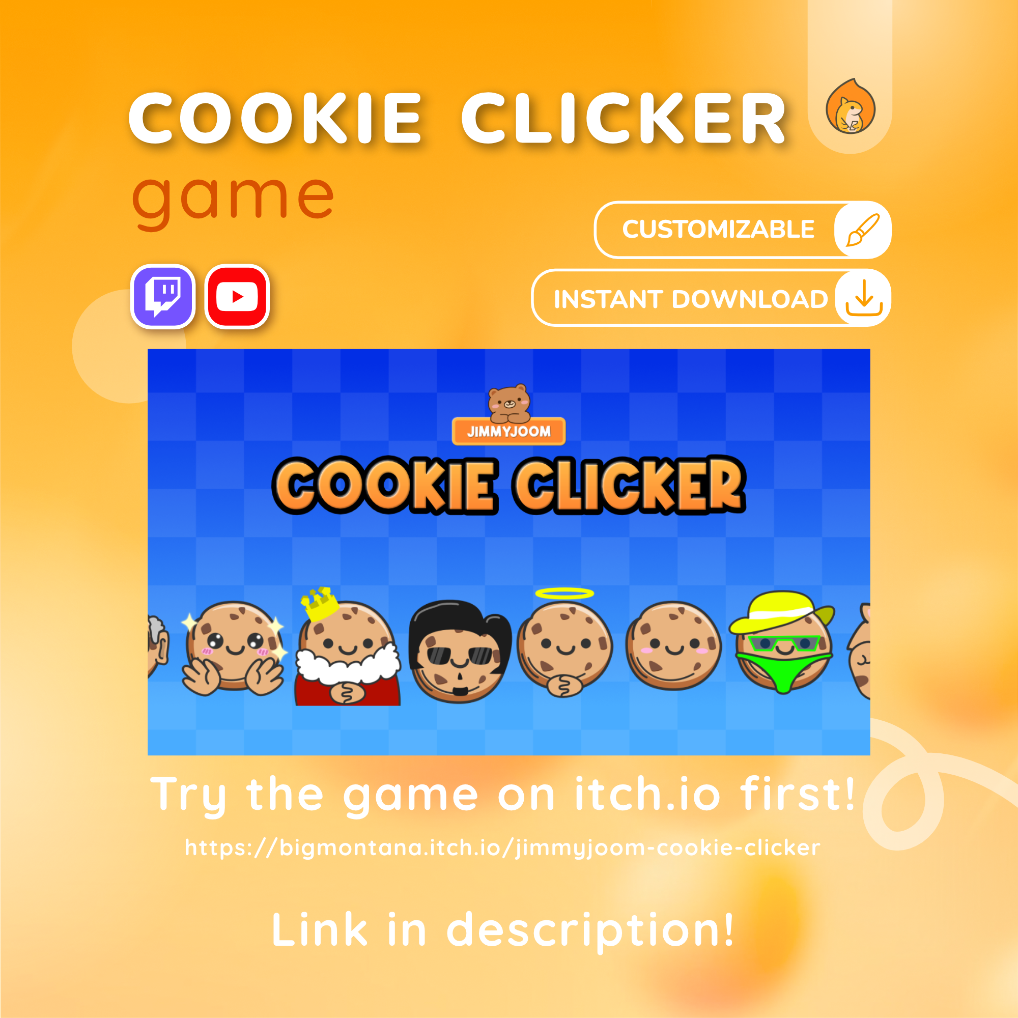 Cookie Clicker Twitch Game Widget - YouTube Live Stream Widget