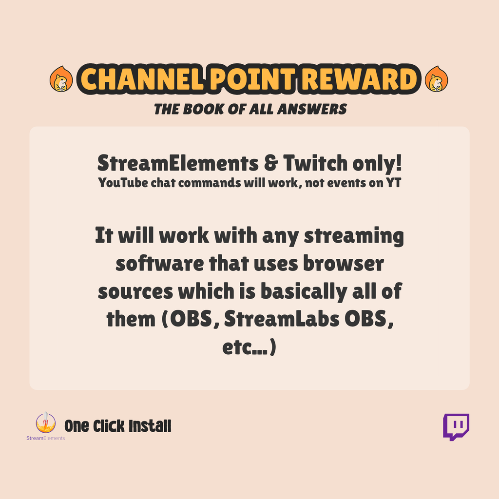 The Book of All Answers - Fortune Teller Twitch Chat Widget