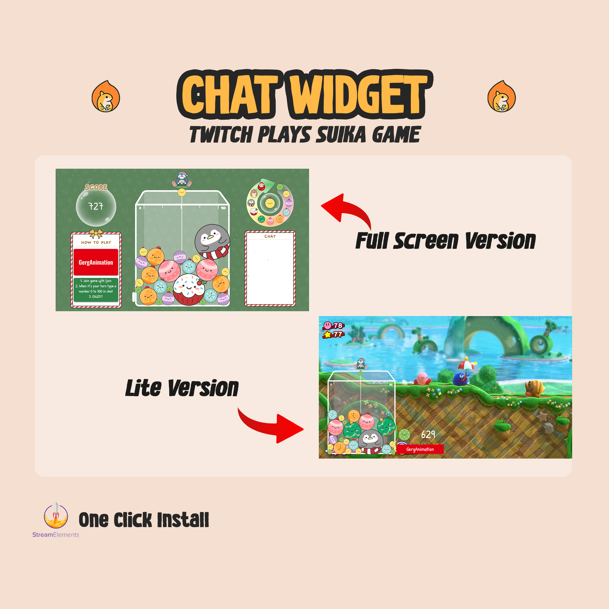 Twitch Plays Suika Game - Chat Game Widget