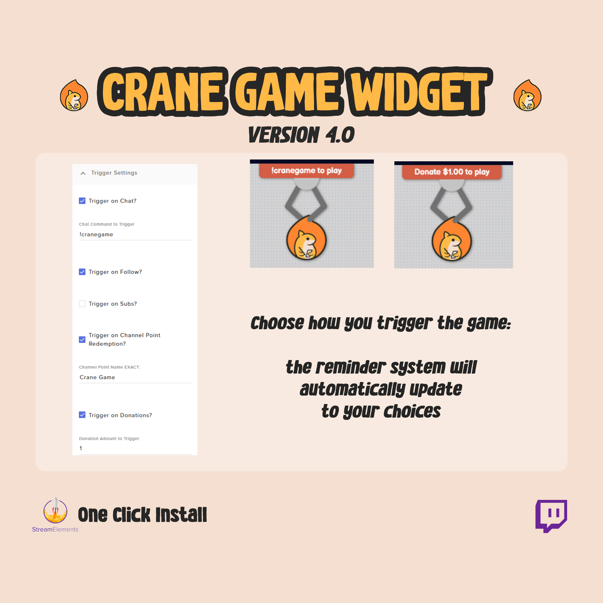 Twitch Chat Crane Game - Claw Game Gashapon for Live Streaming