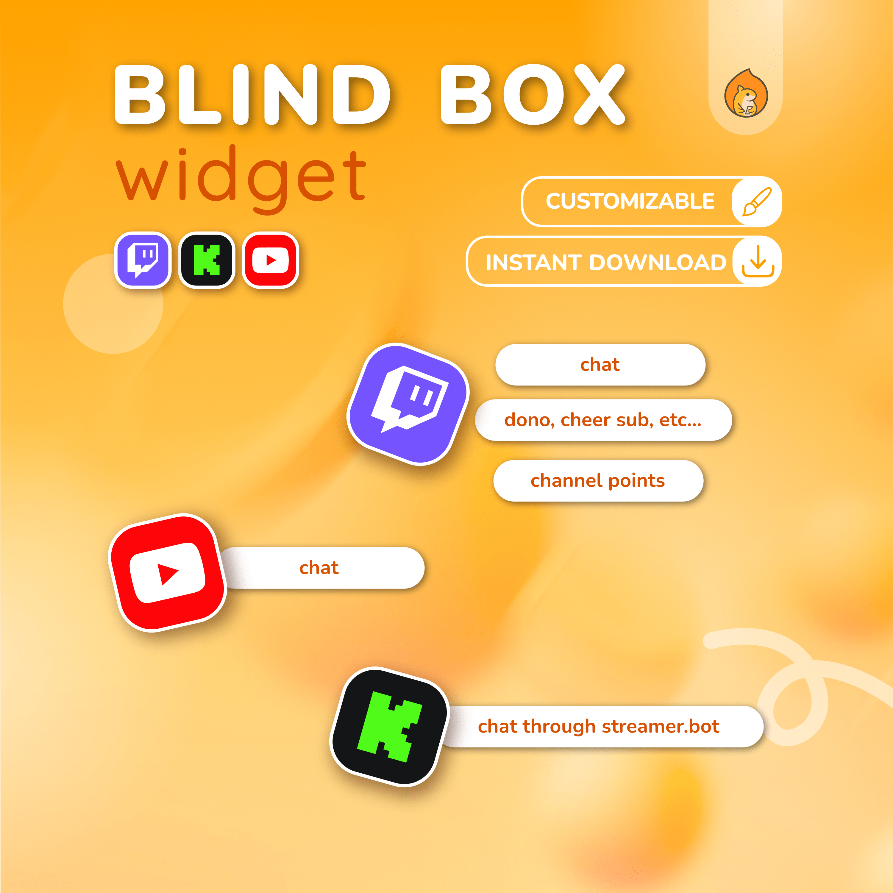 Twitch Blind Box Widget - Labubu Style Blind Box Chat Game