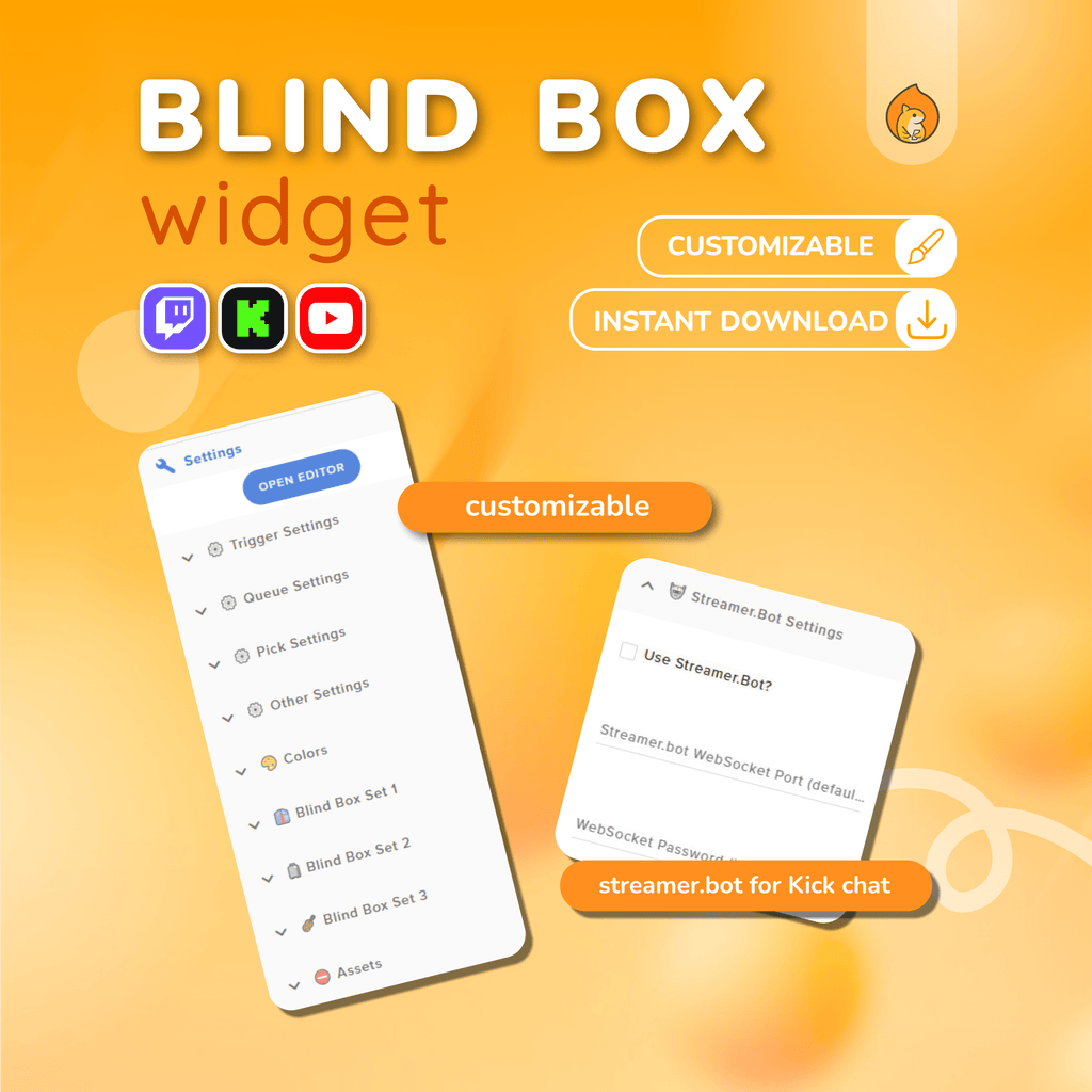 Twitch Blind Box Widget - Labubu Style Blind Box Chat Game