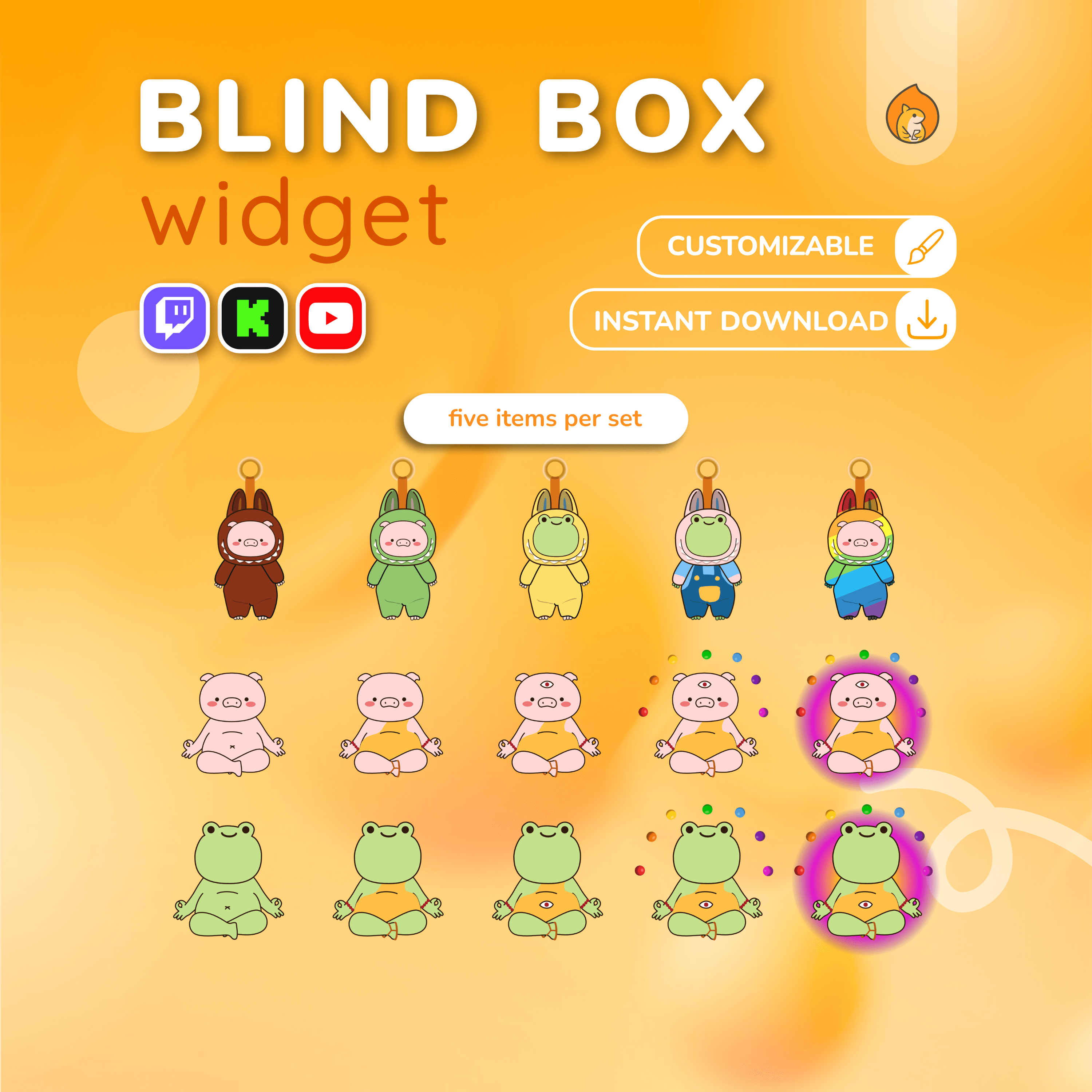 Twitch Blind Box Widget - Labubu Style Blind Box Chat Game