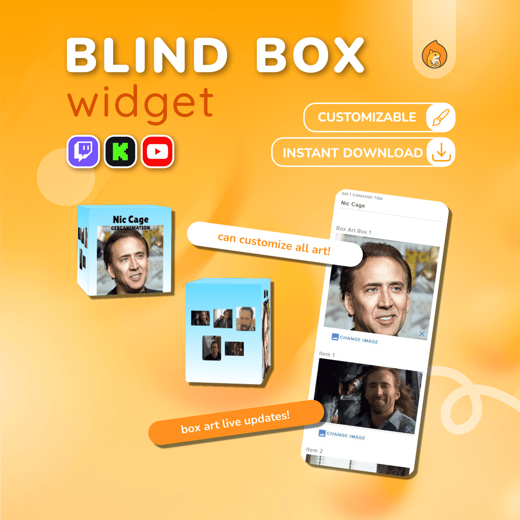 Twitch Blind Box Widget - Labubu Style Blind Box Chat Game
